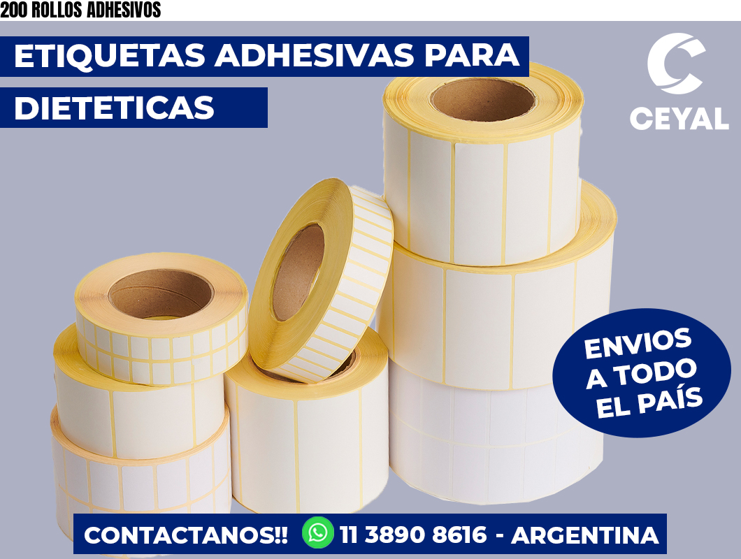 200 ROLLOS ADHESIVOS