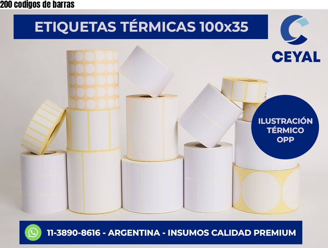 200 codigos de barras