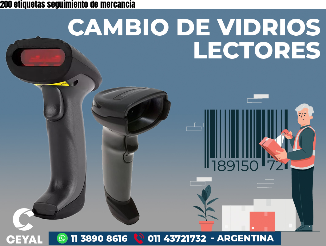 200 etiquetas seguimiento de mercancia