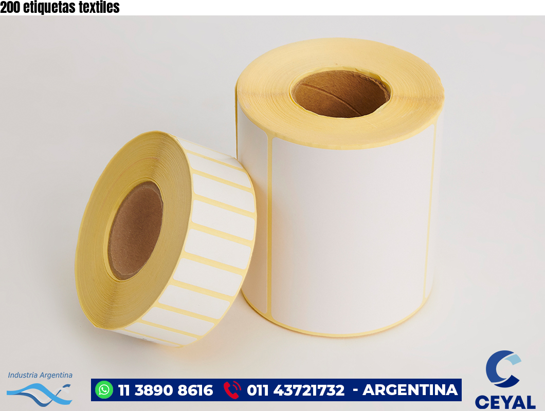 200 etiquetas textiles