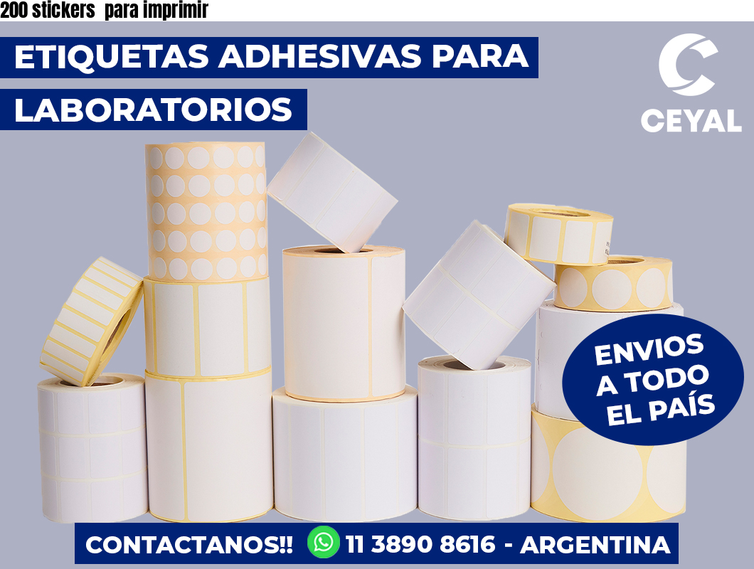 200 stickers  para imprimir