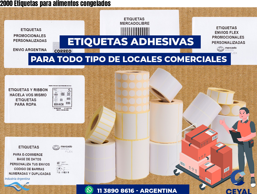 2000 Etiquetas para alimentos congelados