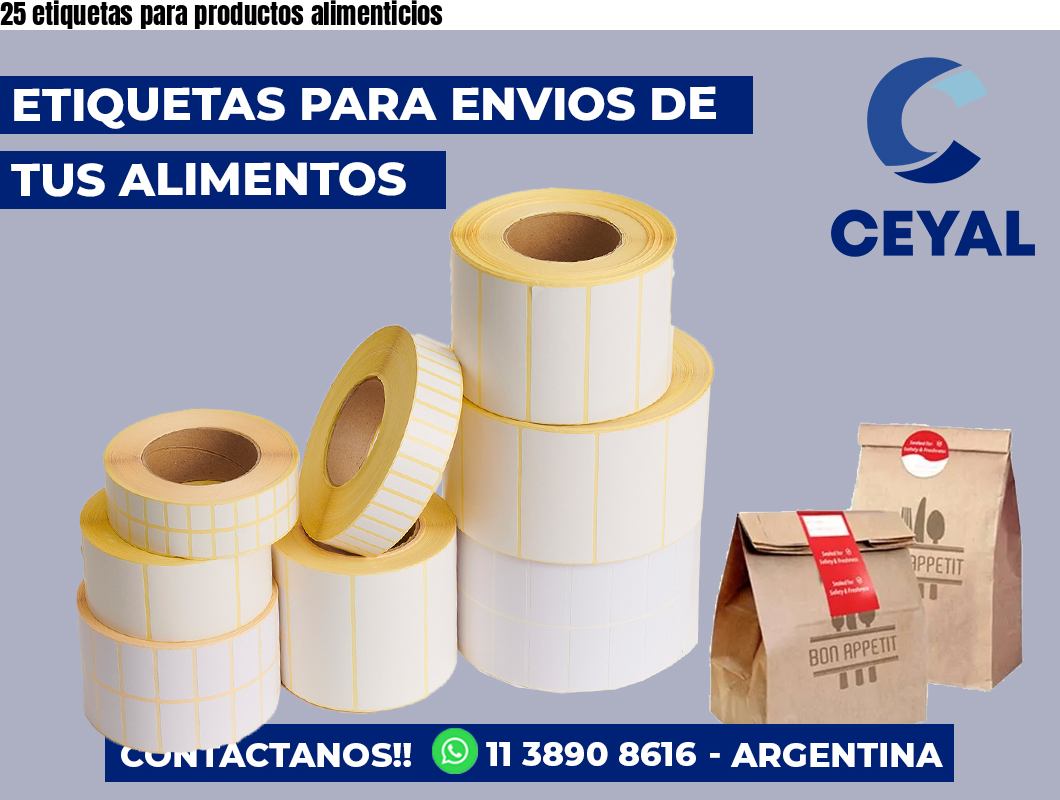 25 etiquetas para productos alimenticios