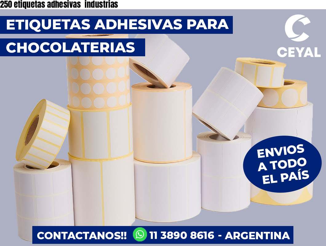 250 etiquetas adhesivas industrias