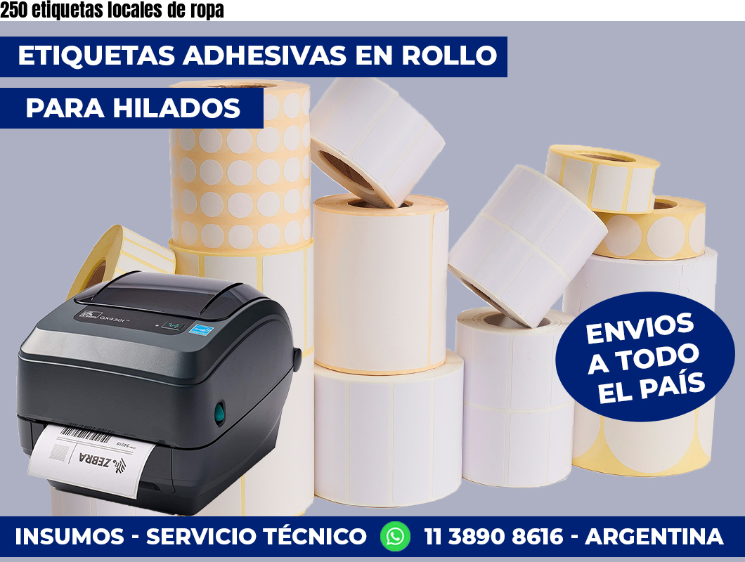 250 etiquetas locales de ropa
