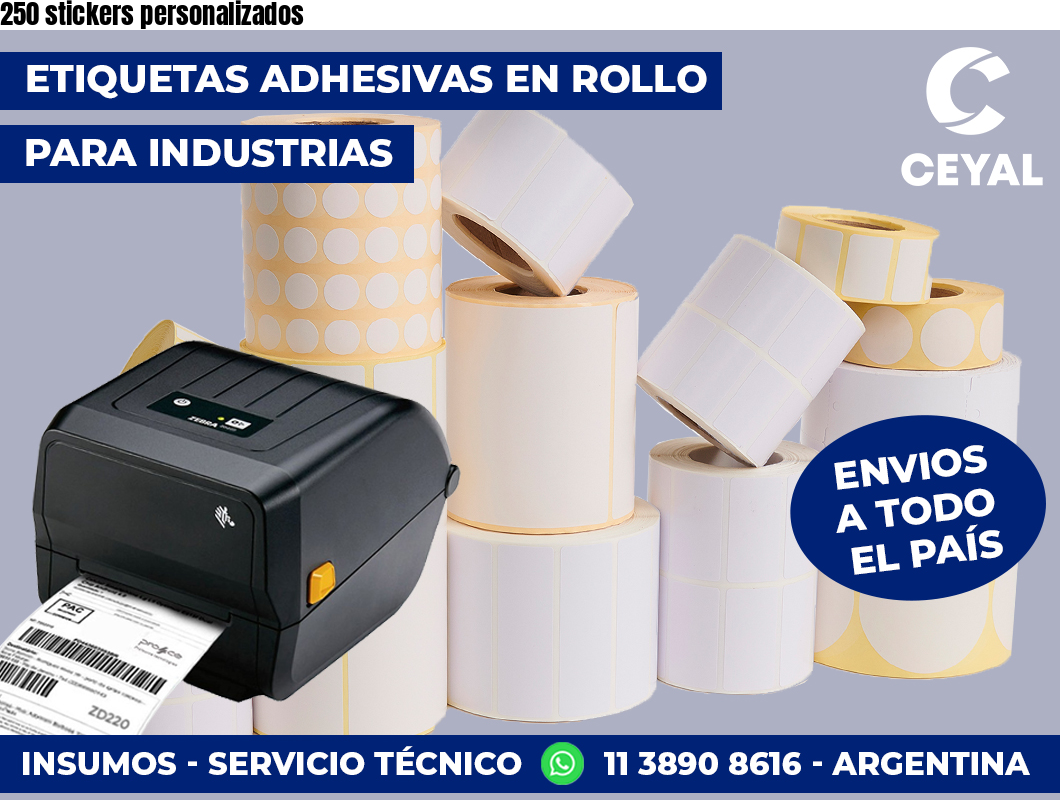 250 stickers personalizados