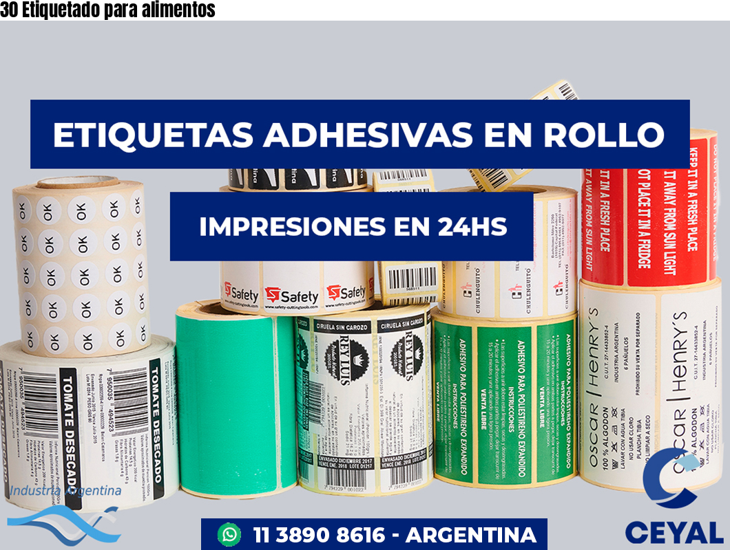 30 Etiquetado para alimentos