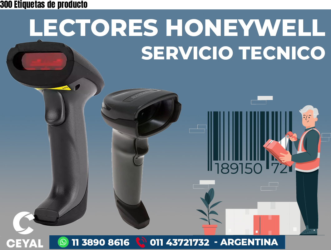 300 Etiquetas de producto