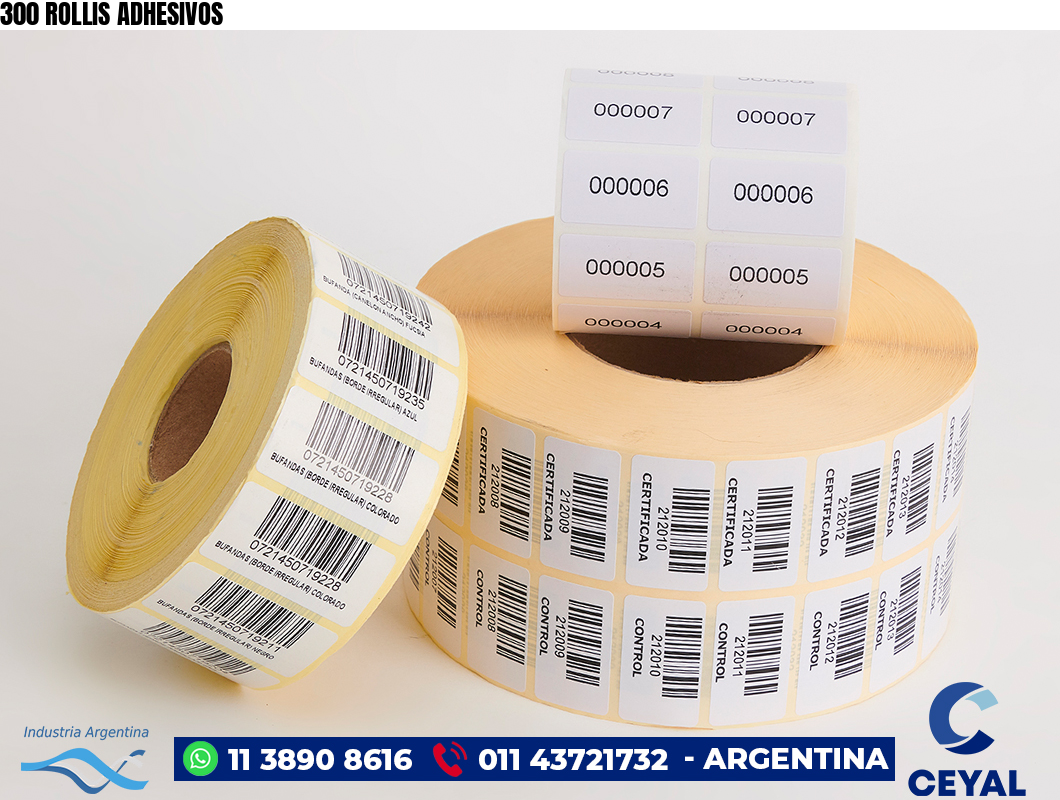 300 ROLLIS ADHESIVOS
