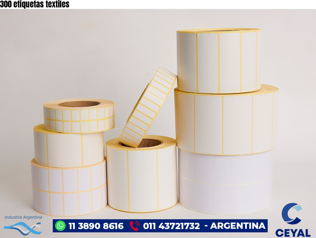 300 etiquetas textiles