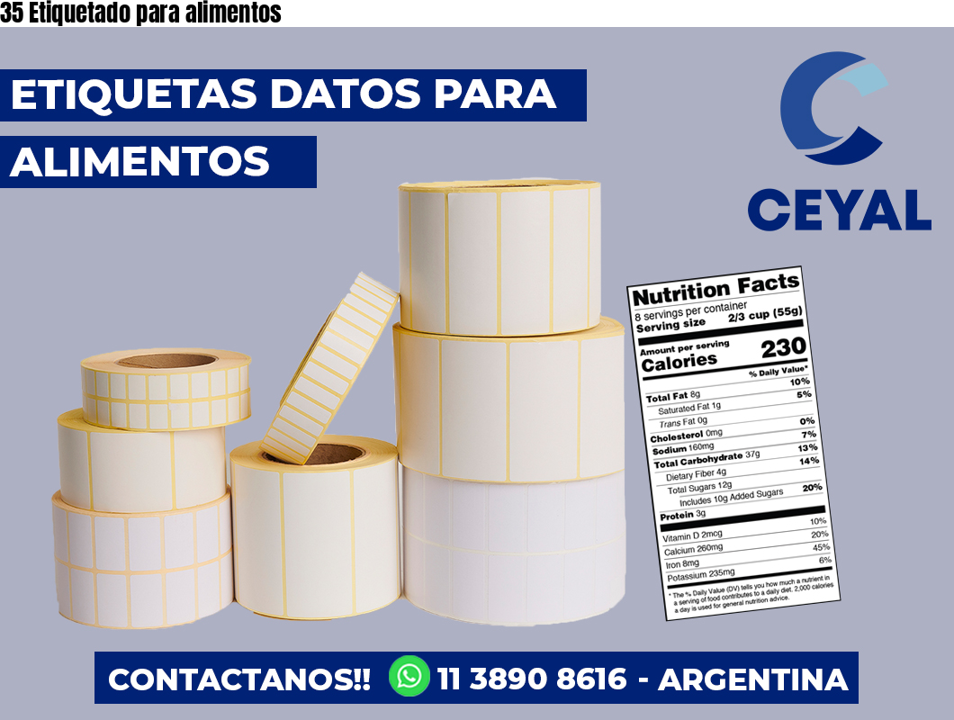 35 Etiquetado para alimentos