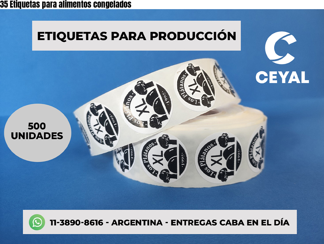 35 Etiquetas para alimentos congelados