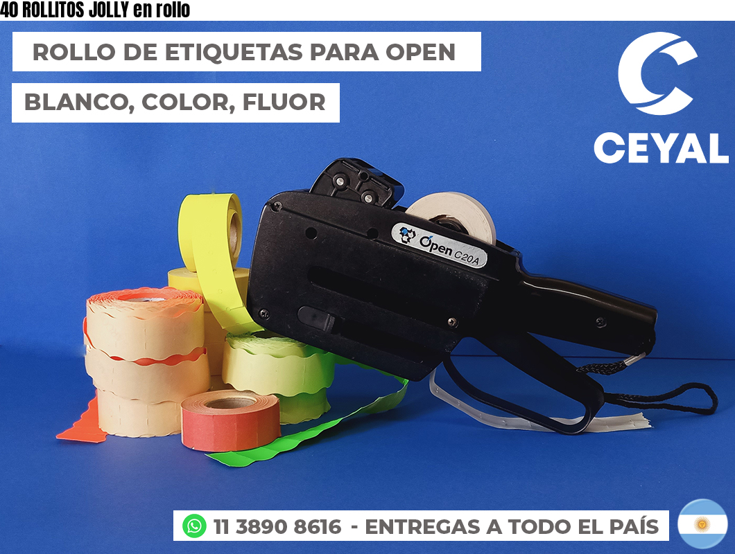 40 ROLLITOS JOLLY en rollo