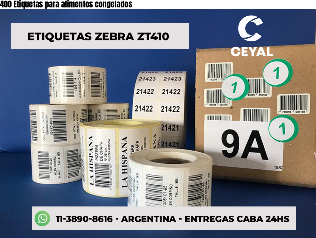 400 Etiquetas para alimentos congelados