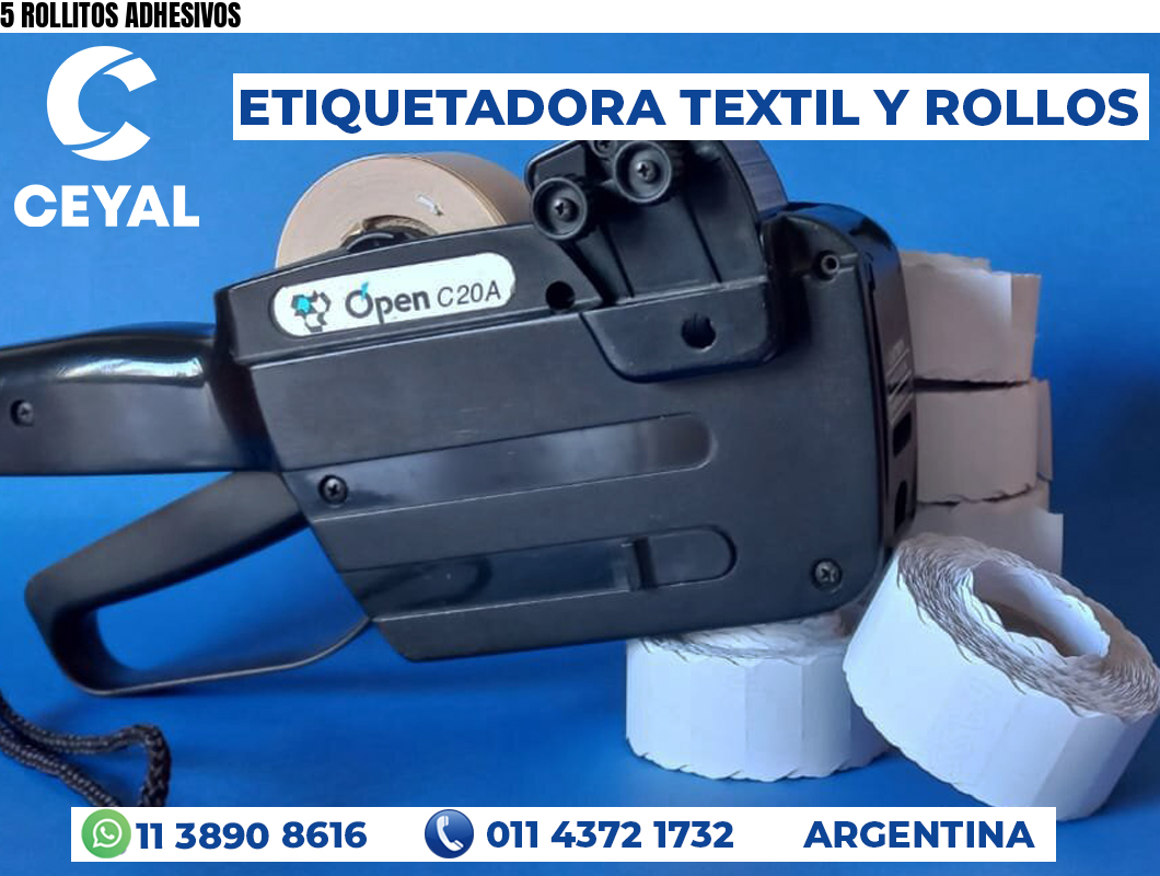 5 ROLLITOS ADHESIVOS