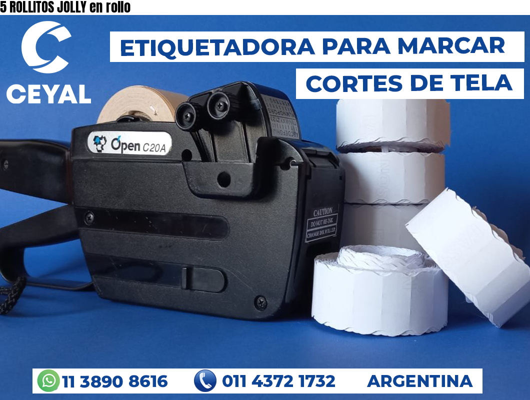 5 ROLLITOS JOLLY en rollo