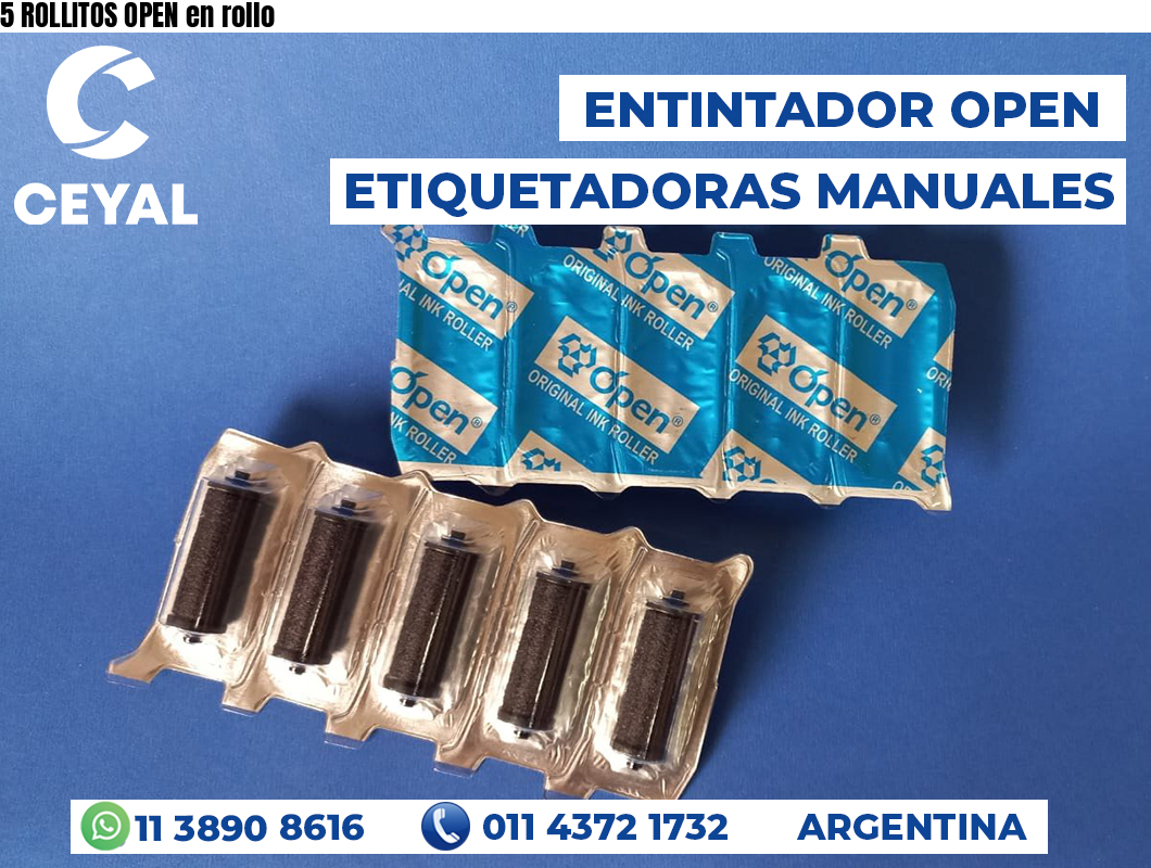 5 ROLLITOS OPEN en rollo