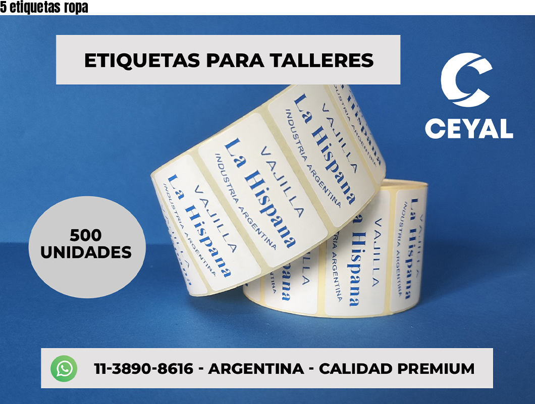 5 etiquetas ropa