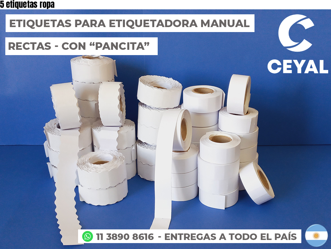 5 etiquetas ropa