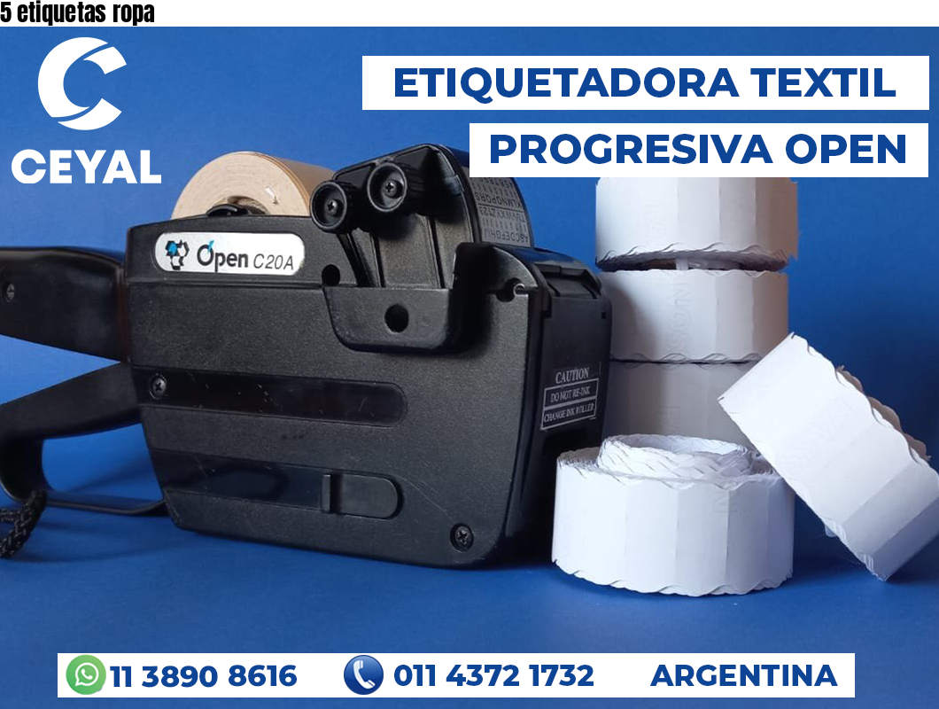 5 etiquetas ropa