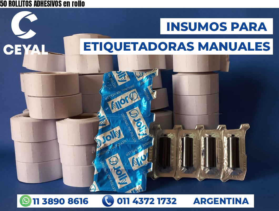 50 ROLLITOS ADHESIVOS en rollo