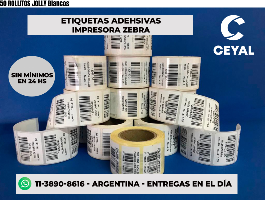 50 ROLLITOS JOLLY Blancos