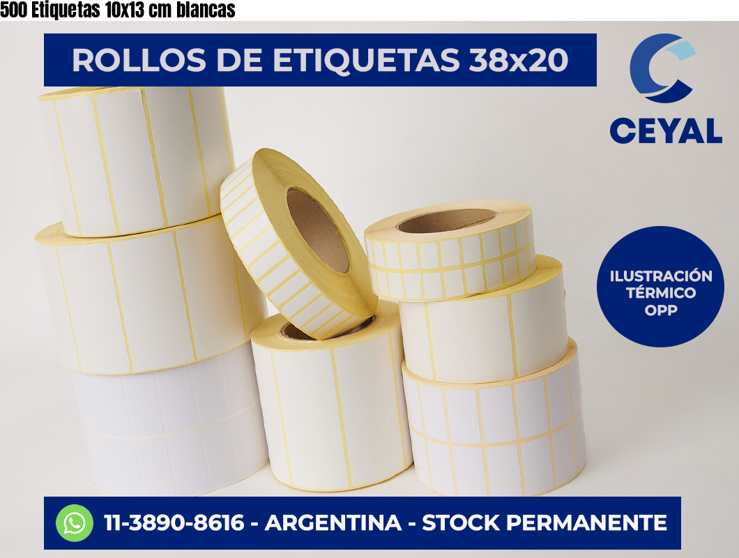 500 Etiquetas 10×13 cm blancas