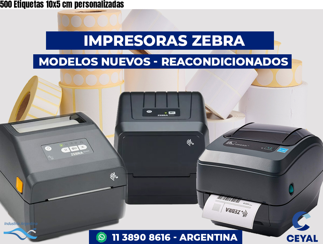 500 Etiquetas 10x5 cm personalizadas