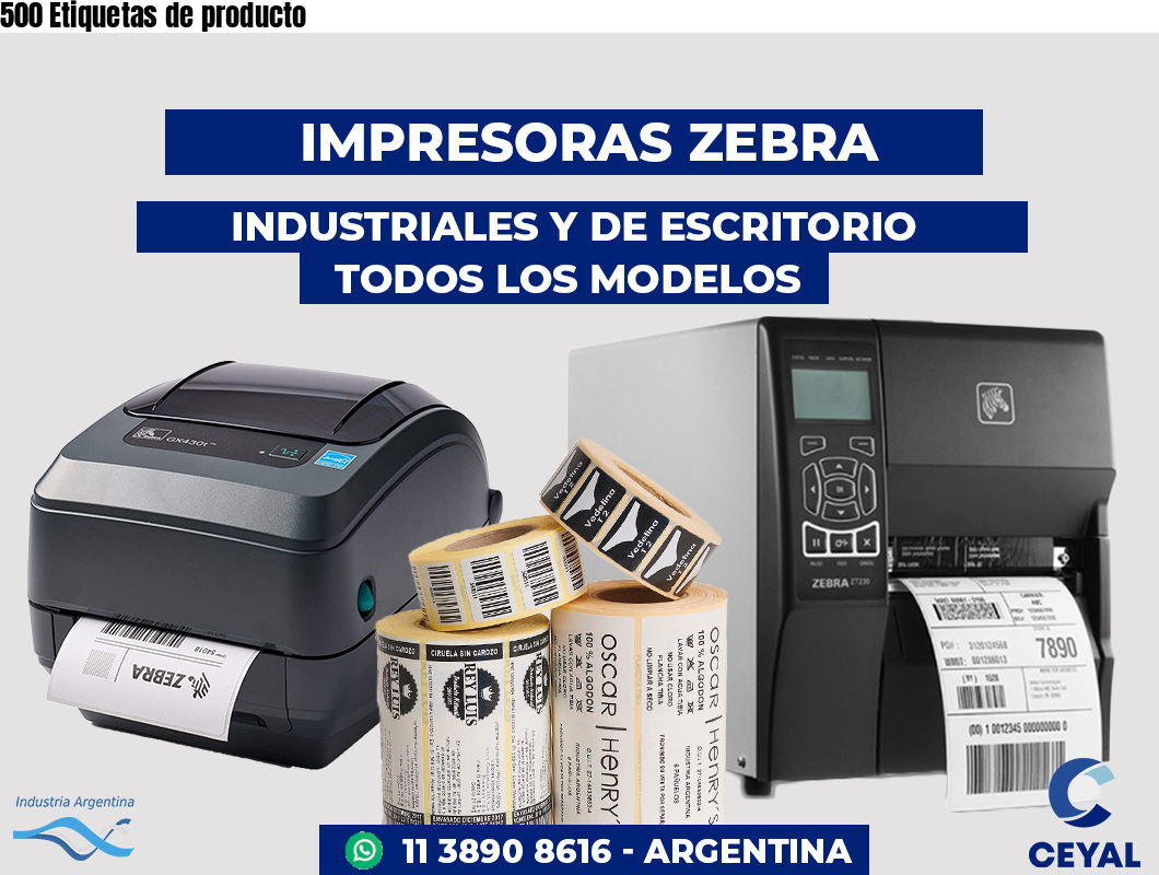 500 Etiquetas de producto