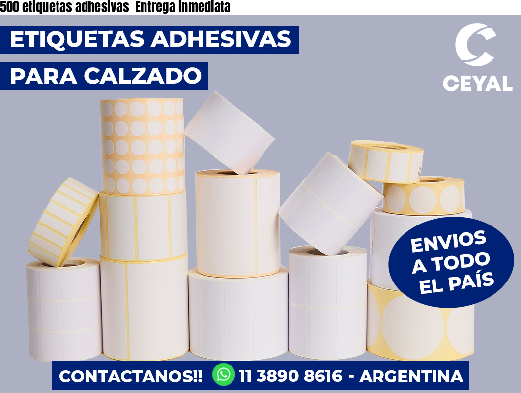 500 etiquetas adhesivas Entrega inmediata