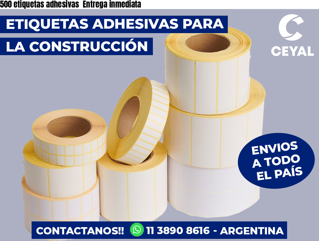 500 etiquetas adhesivas  Entrega inmediata