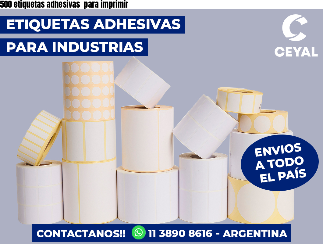 500 etiquetas adhesivas  para imprimir