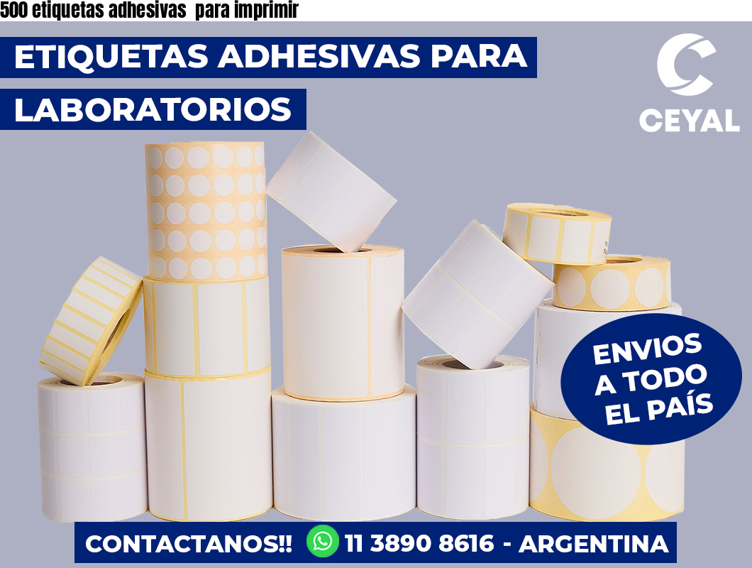 500 etiquetas adhesivas  para imprimir