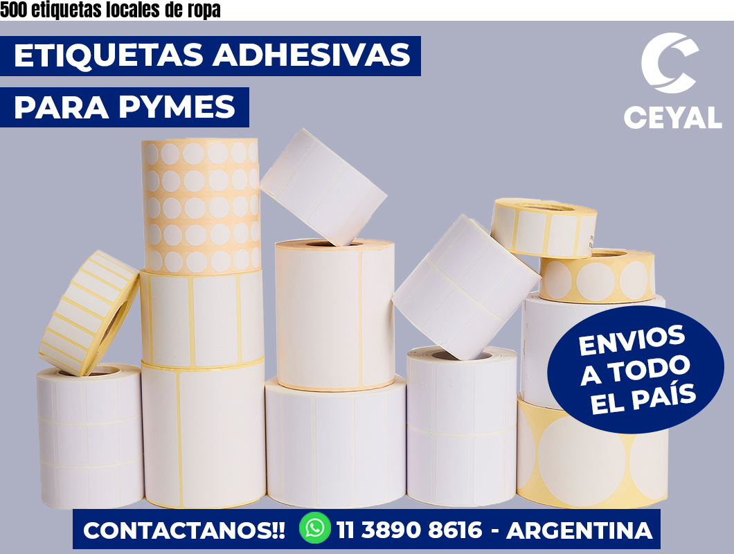 500 etiquetas locales de ropa