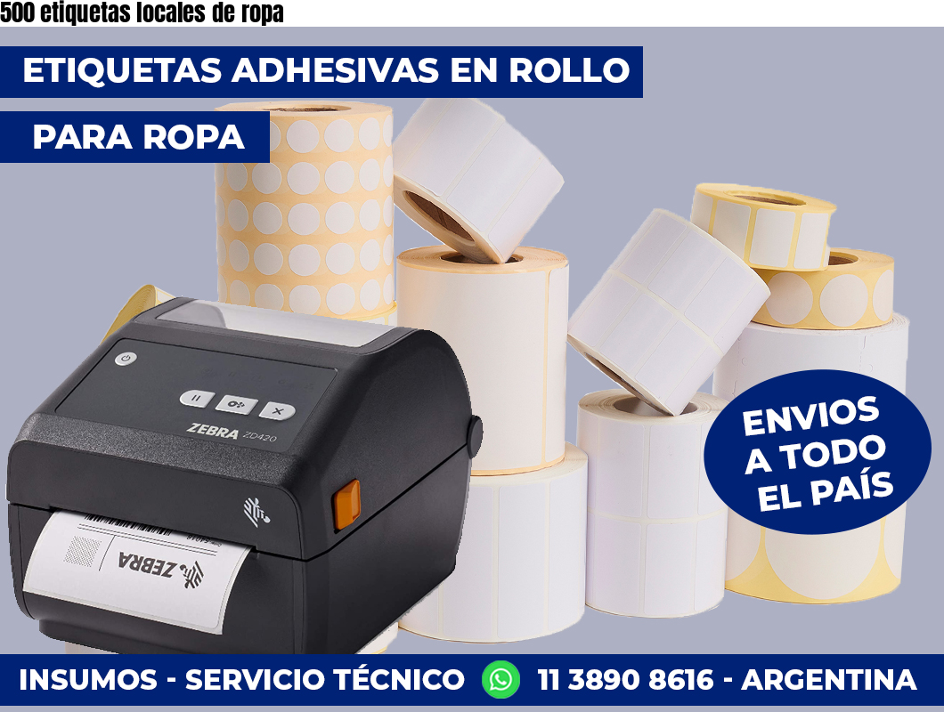 500 etiquetas locales de ropa