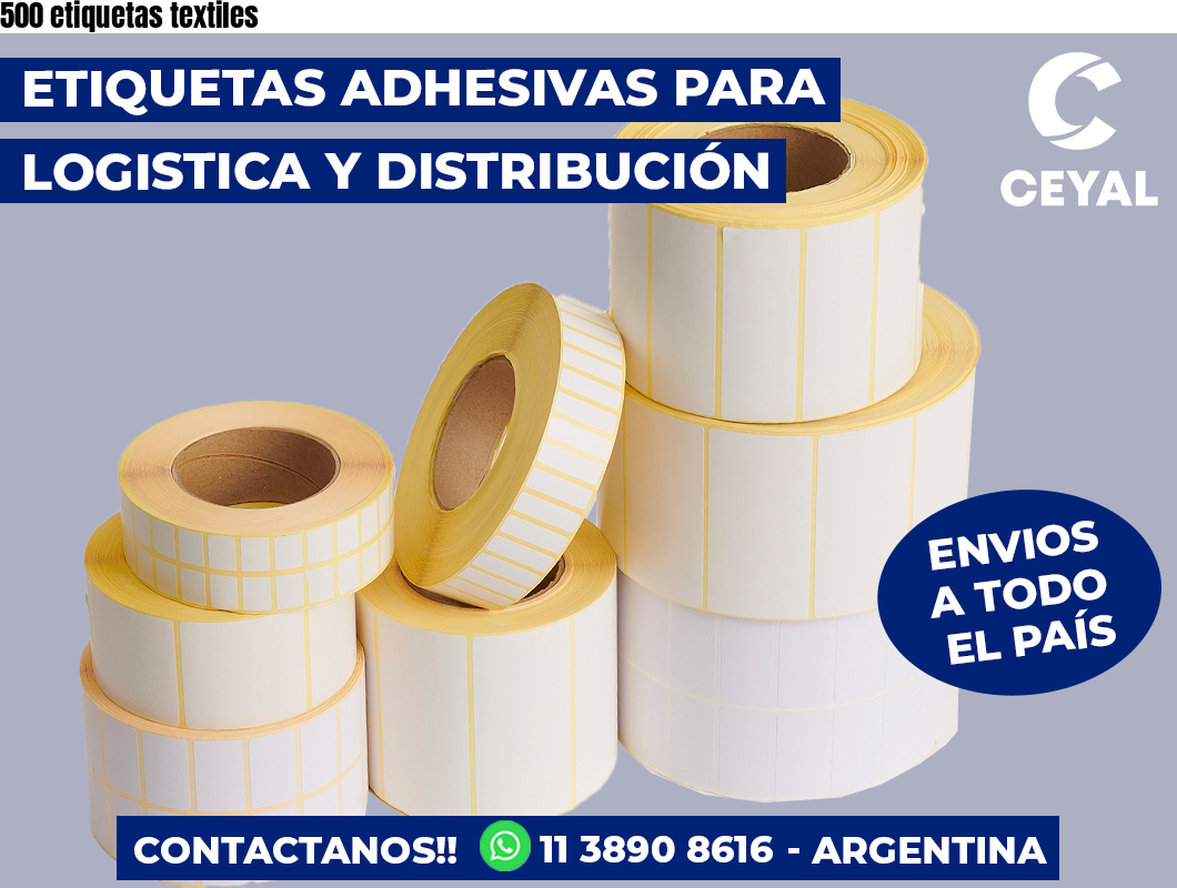 500 etiquetas textiles