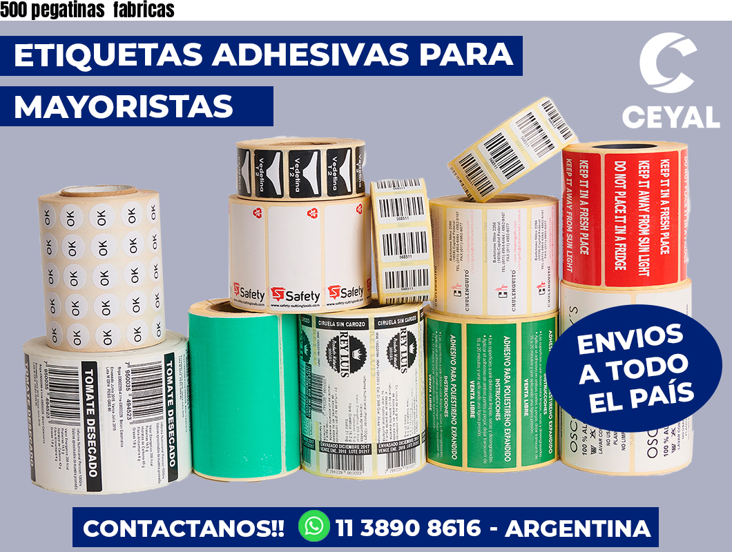 500 pegatinas  fabricas