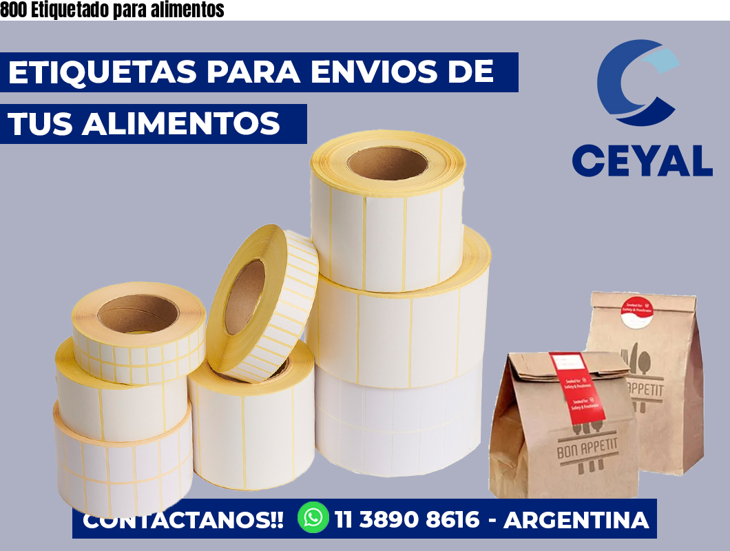 800 Etiquetado para alimentos