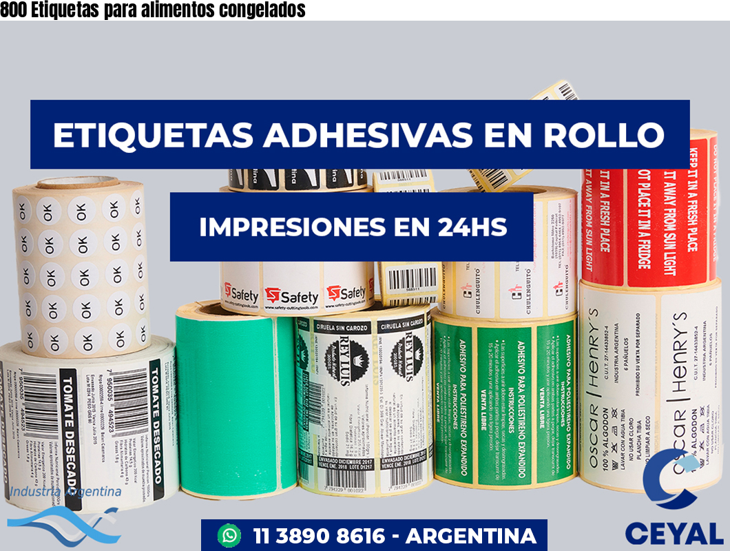 800 Etiquetas para alimentos congelados