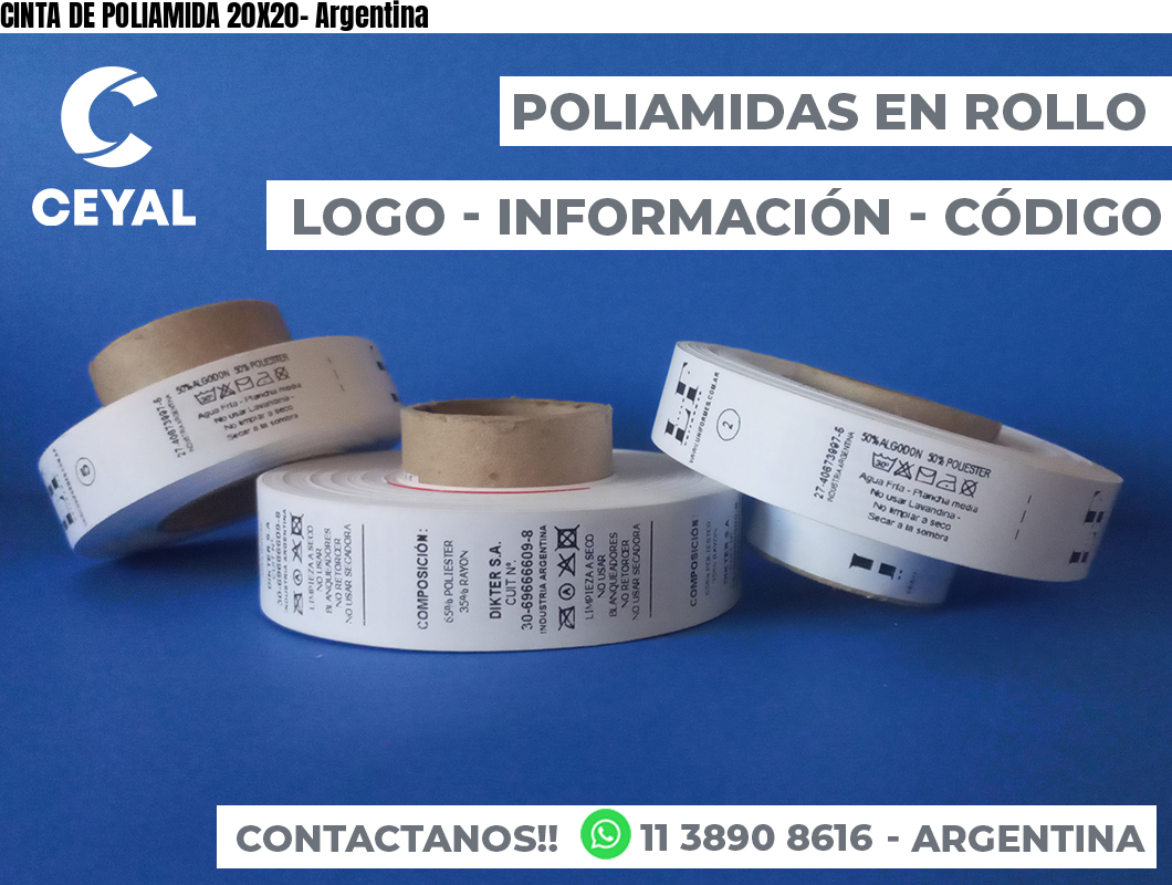 CINTA DE POLIAMIDA 20X20- Argentina
