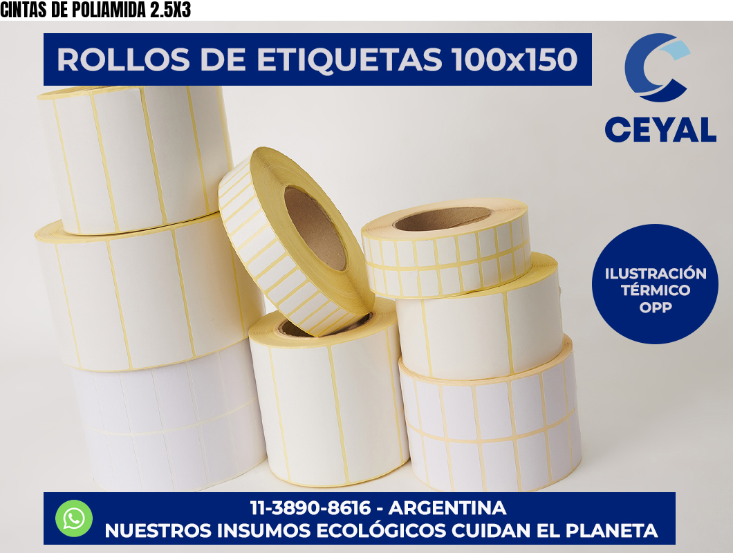 CINTAS DE POLIAMIDA 2.5X3