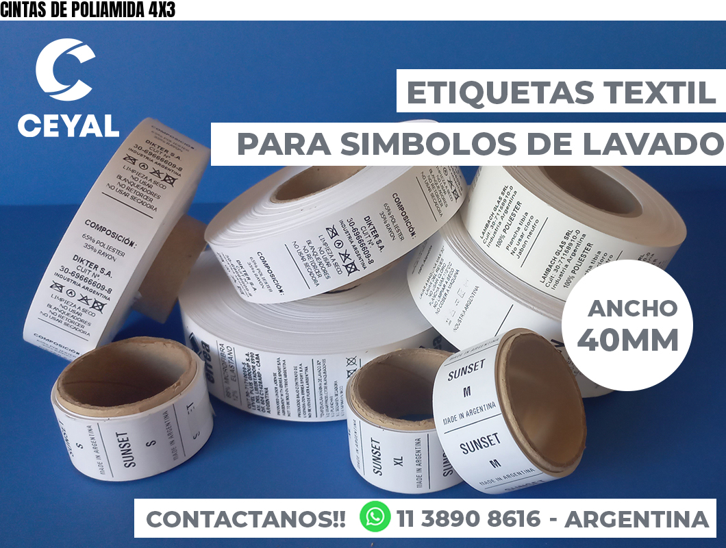 CINTAS DE POLIAMIDA 4X3