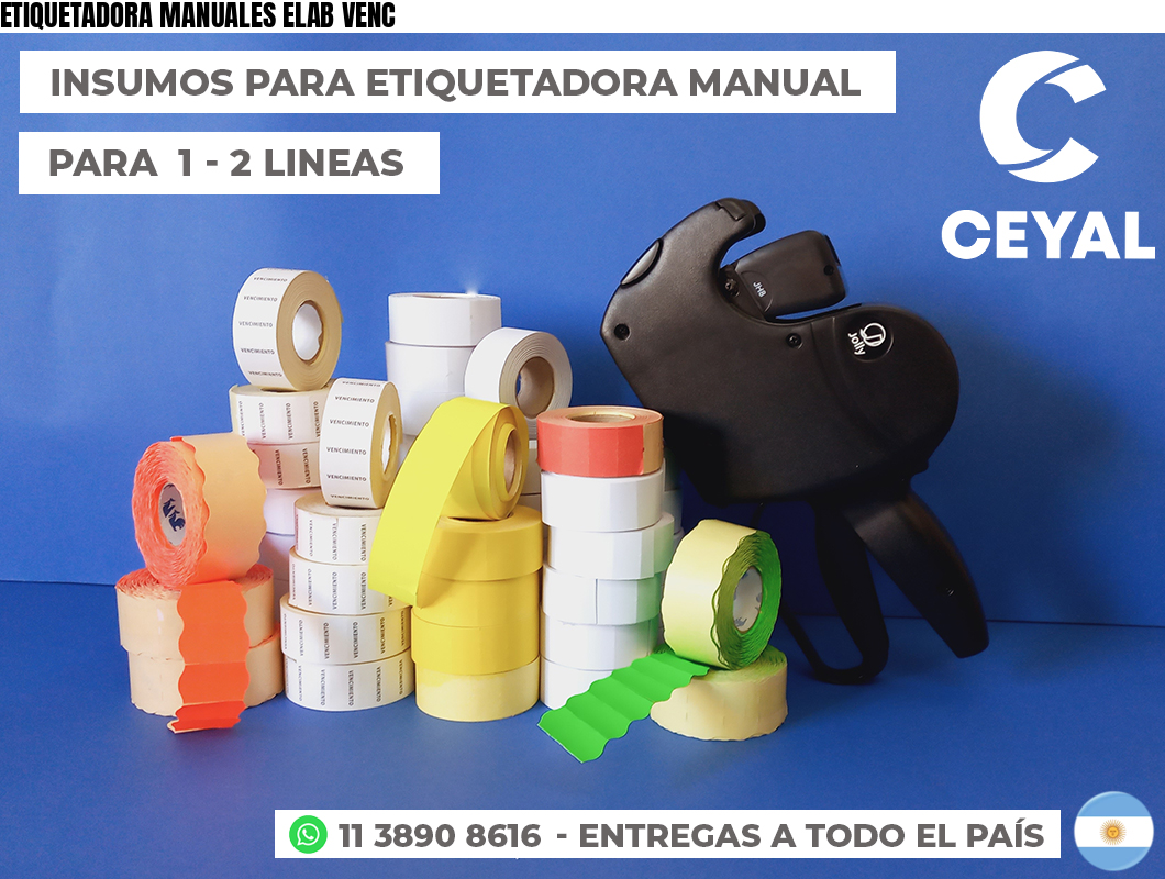 ETIQUETADORA MANUALES ELAB VENC
