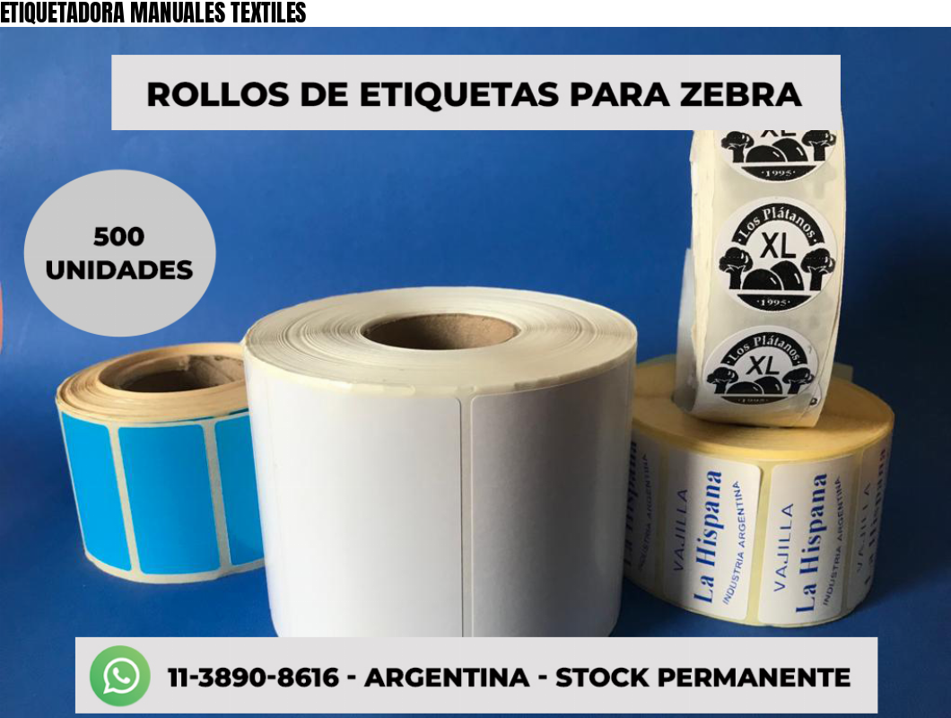 ETIQUETADORA MANUALES TEXTILES