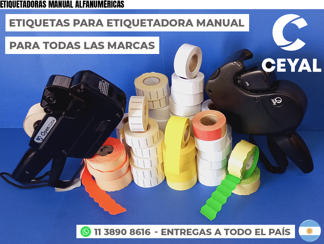 ETIQUETADORAS MANUAL ALFANUMÉRICAS