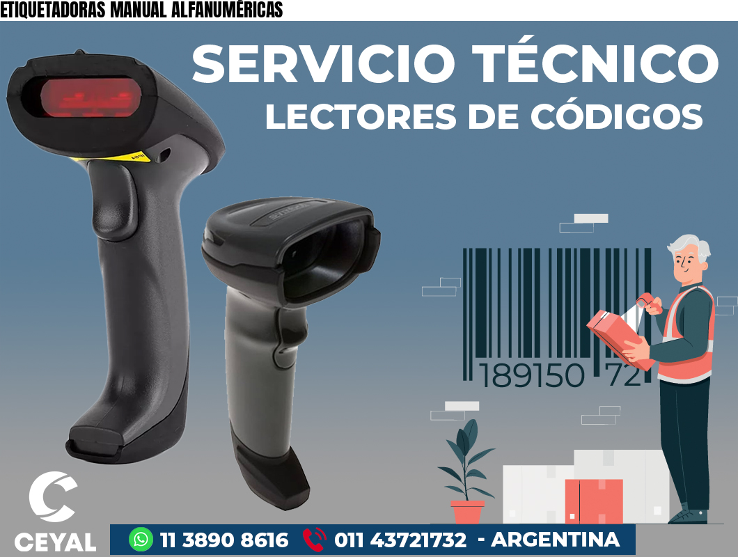 ETIQUETADORAS MANUAL ALFANUMÉRICAS