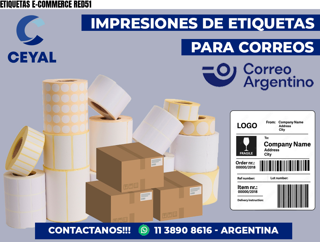 ETIQUETAS E-COMMERCE RED51