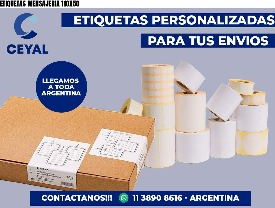ETIQUETAS MENSAJERÍA 110X50