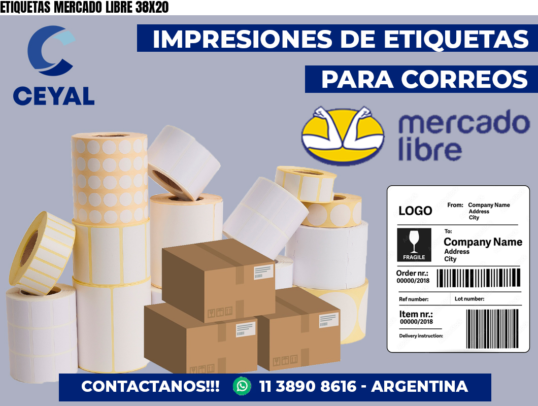 ETIQUETAS MERCADO LIBRE 38X20