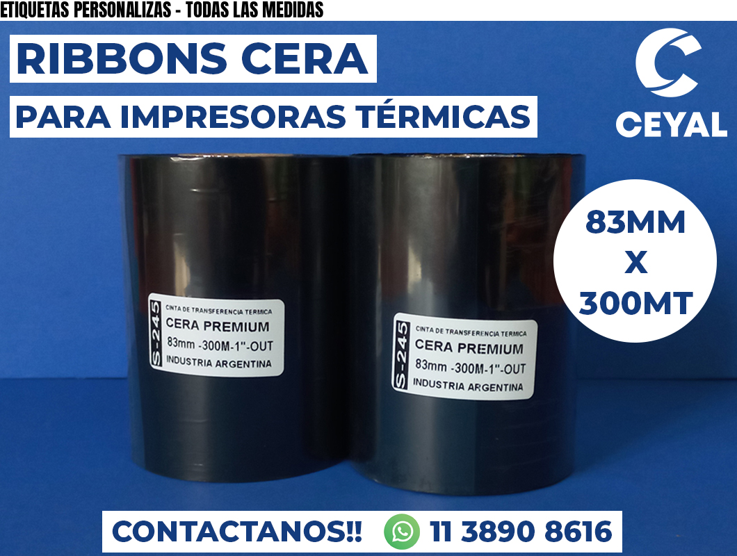 ETIQUETAS PERSONALIZAS - TODAS LAS MEDIDAS